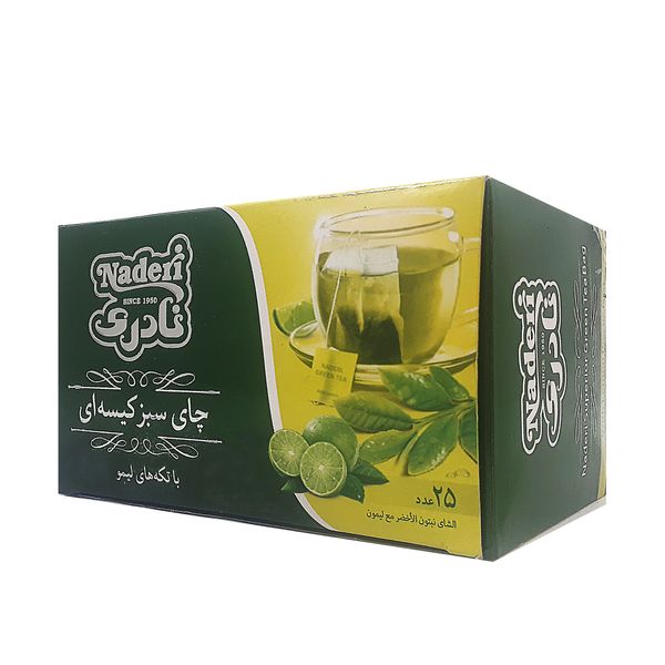 چاي سبز كيسه اي با طعم ليمو نادري بسته 25 عددي