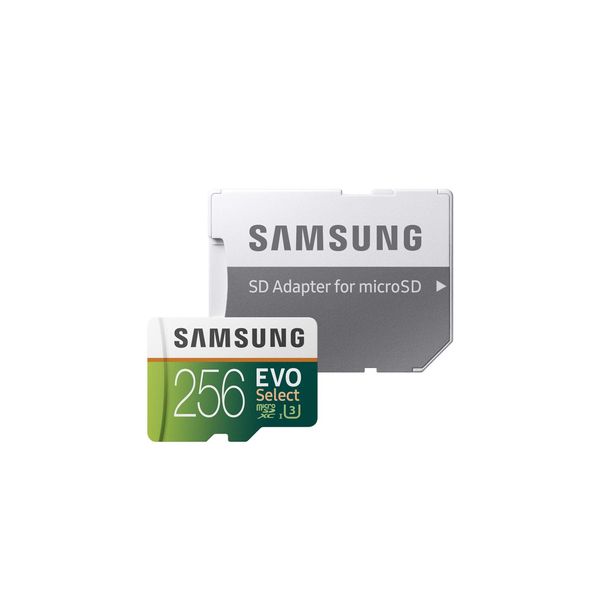  کارت حافظه microSDXC سامسونگ مدل Evo Select کلاس 10 استاندارد UHS-I U3 سرعت 100MBps ظرفیت 256 گیگابایت به همراه آداپتور SD 