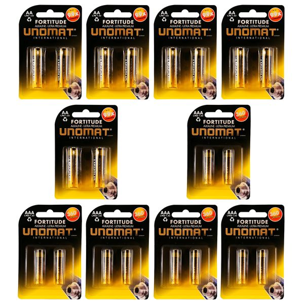 باتری قلمی و نیم قلمی یونومات مدل Ultra Premium بسته 20 عددی