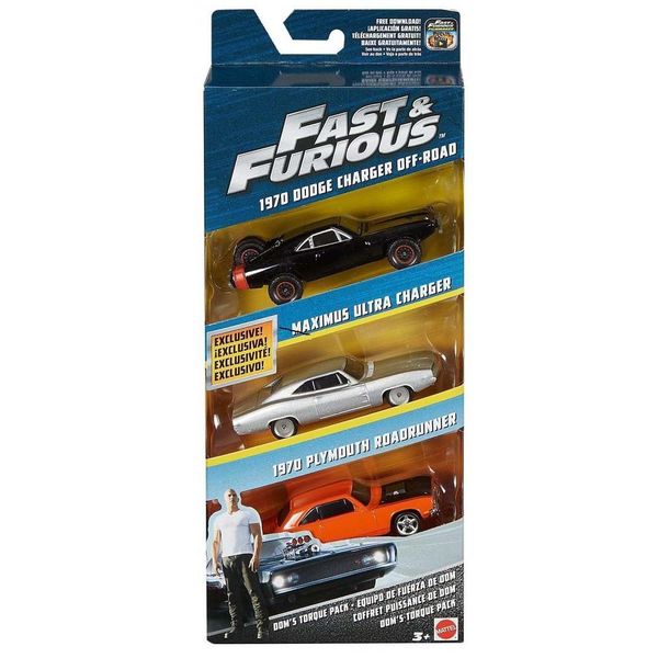 ماشین بازی متل مدل Fast-Furious کد FCG01-02 بسته 3 عددی