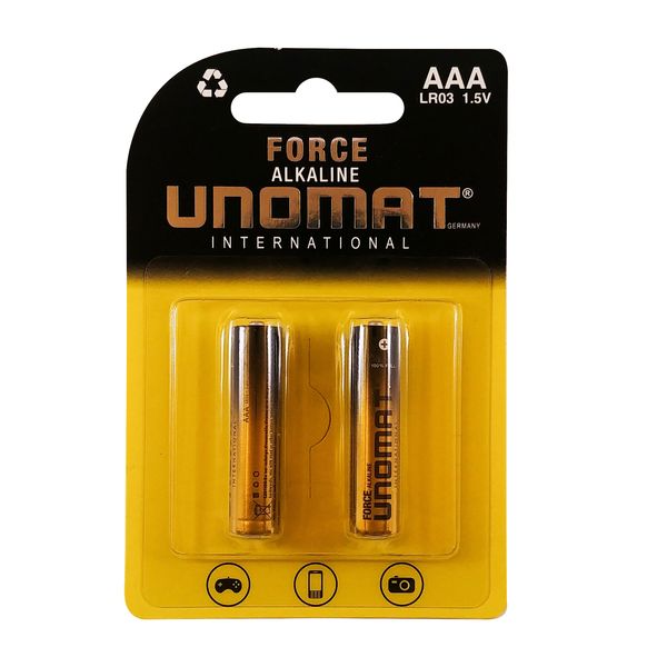 باتری نیم قلمی یونومات مدل Force-2 بسته ۲ عددی