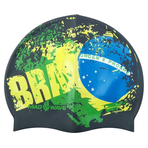 کلاه شنا مد ویو طرح پرچم برزیل کد 1577