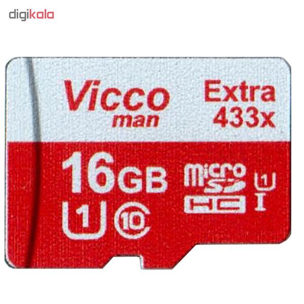 کارت حافظه microSDHC ویکومن مدل Extra 433X کلاس 10 استاندارد UHS-I U1 سرعت 65MBps ظرفیت 16 گیگابایت