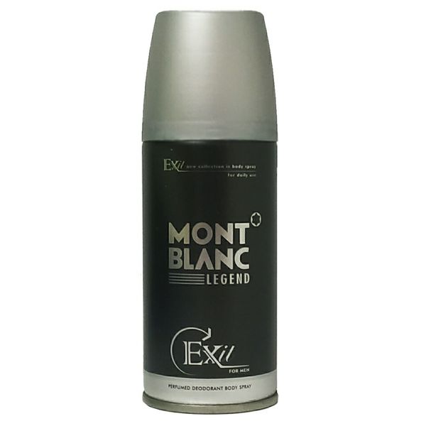 اسپری خوشبو کننده بدن مردانه اگزیت مدل Mont Blanc Legend حجم 150 میلی لیتر