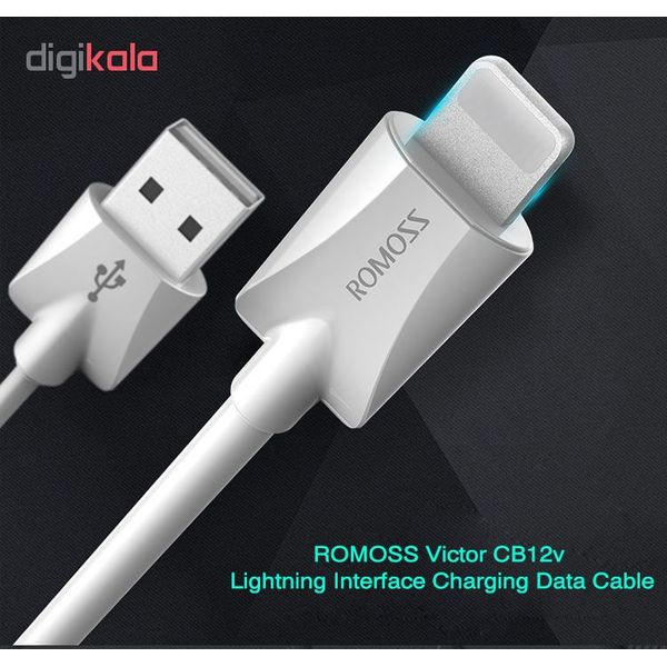 کابل تبدیل USB به lightning روموس مدل CB12V به طول 1 متر