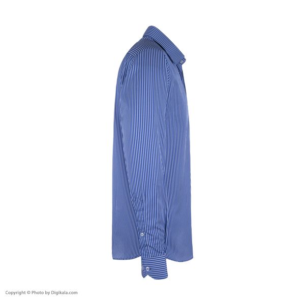 پیراهن آستین بلند مردانه ایکات مدل ST1152169 رنگ آبی