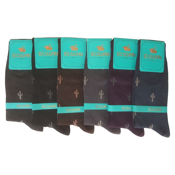 جوراب مردانه ال سون طرح کاکتوس کد PH251 مجموعه 6 عددی