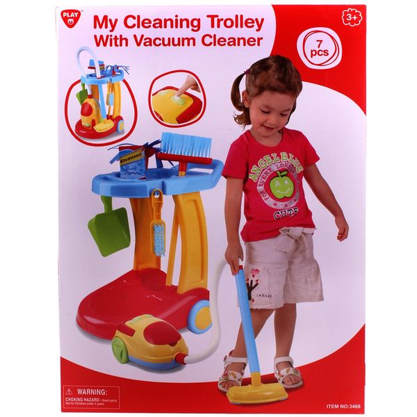 اسباب بازی پلی گو مدل My Cleaning Trolley With Vacuum Cleaner 3468