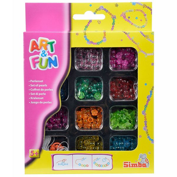 بازی آموزشی سیمبا مدل Art And Fun Plastic Color Beads Set