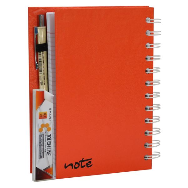 دفتر یادداشت 200 برگ اتوددار نارنجی ارشک کد Ar00103N 