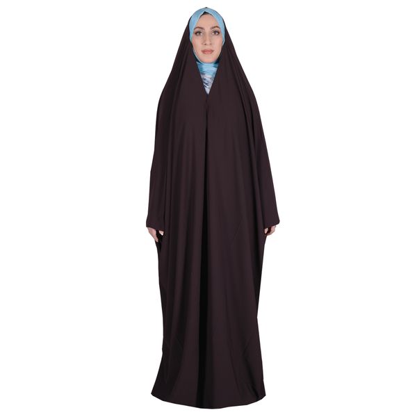 چادر عبایی شهر حجاب کد 01 رنگ قهوه ای