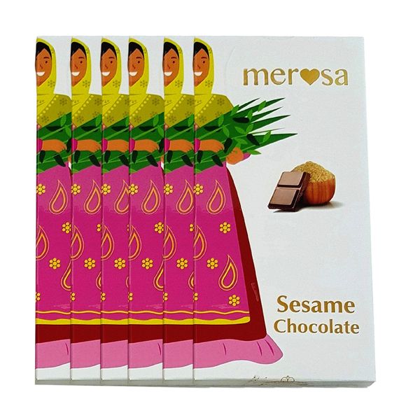 شکلات کنجدی مروسا مقدار 100 گرم بسته 6 عددی 