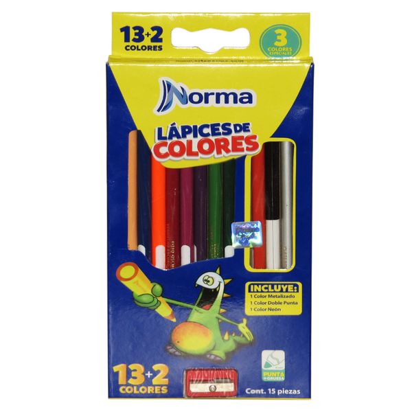 مداد رنگی 15 رنگ نورما مدل PUNTA
