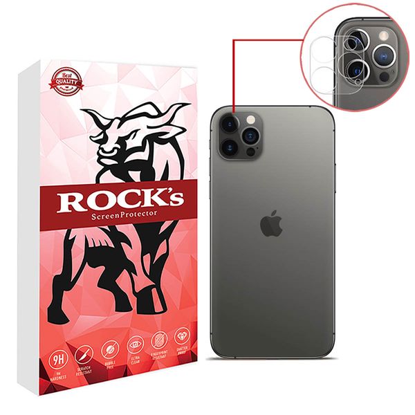 محافظ لنز دوربین راکز مدل Lens-F مناسب برای گوشی موبایل اپل iPhone 12 Pro Max