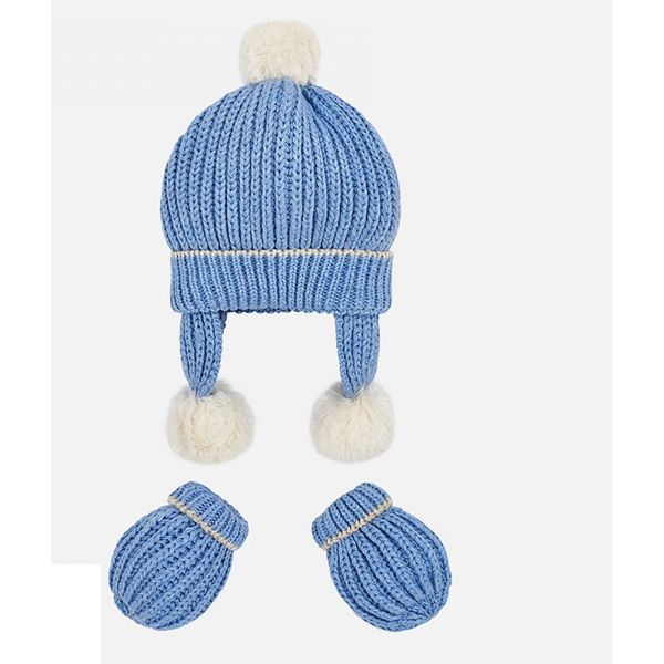ست کلاه و دستکش نوزادی پسرانه مایورال مدل MY09903-42