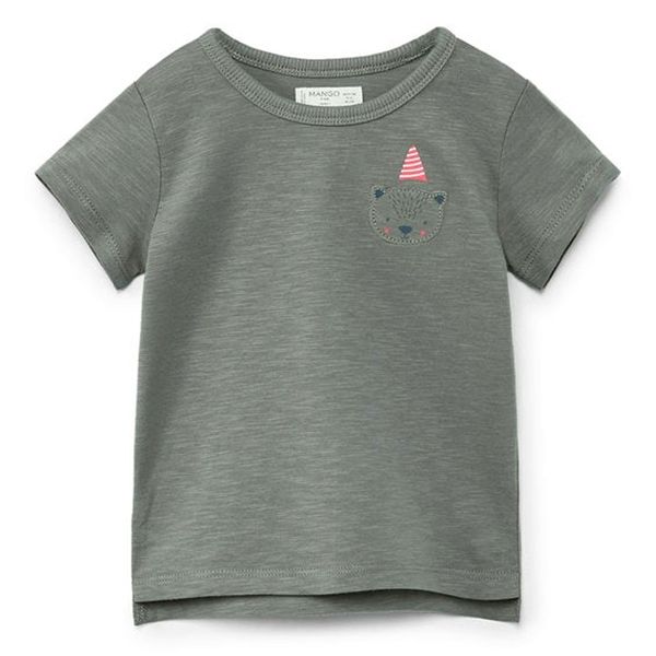 تی شرت نخی طرح دار نوزادی پسرانه - مانگو