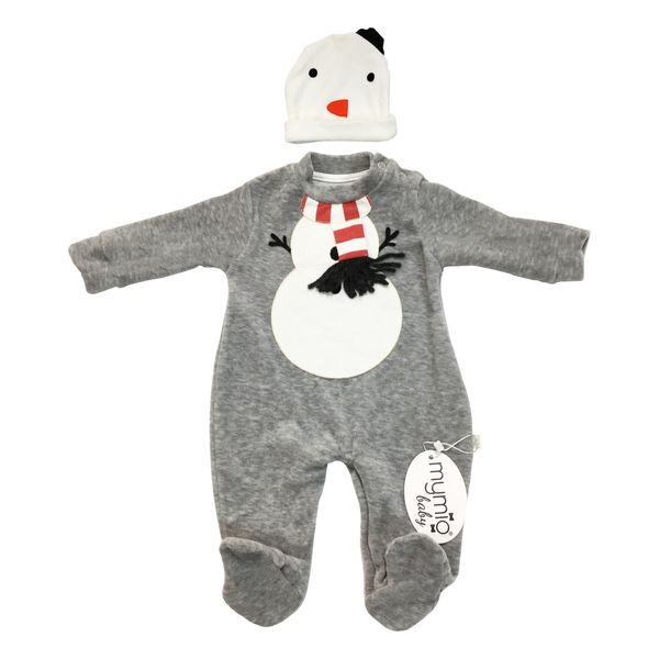 ست 2 تکه لباس نوزادی مای میو طرح پنگوئن کد L9710.3