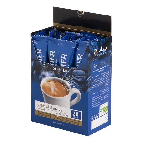 پودر مخلوط قهوه فوری 2 در 1 بیداستر - 10 گرم  بسته 20 عددی