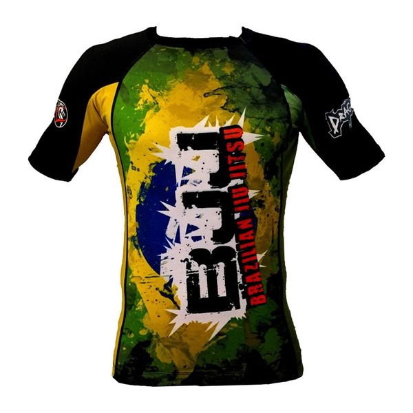 تی شرت آستین کوتاه ورزشی مردانه دراگون دو مدل Rashguard Brasil