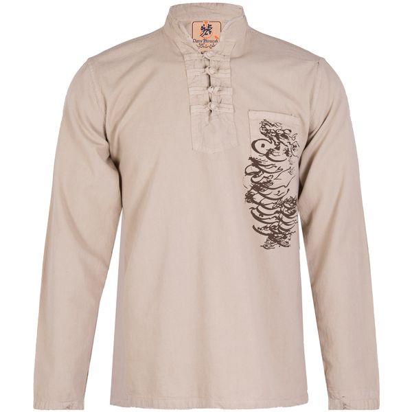 پیراهن مردانه چترفیروزه مدل چهارگره چاپی کد 3