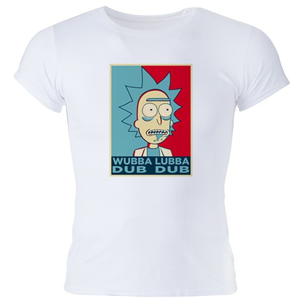 تی شرت زنانه گالری واو - طرح Rick and Morty-wubba lubba dub dub کد CT20103
