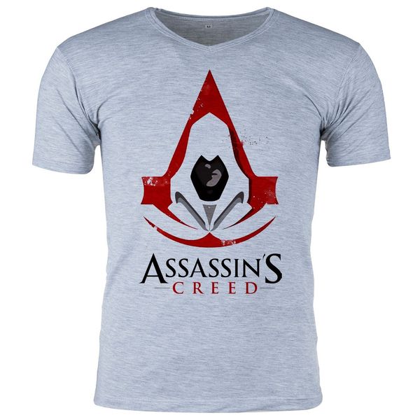 تی شرت ملانژ مردانه گالری واو طرح Assassin s Creed کد CT80213