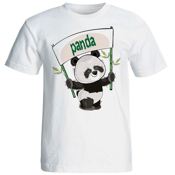 تی شرت آستین کوتاه شین دیزاین طرح پاندا کد 4445