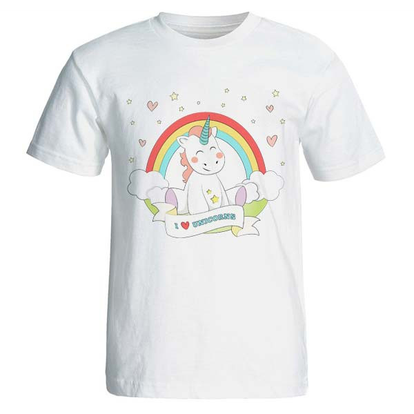 تی شرت زنانه طرح اسب تک شاخ unicorn کد 3726