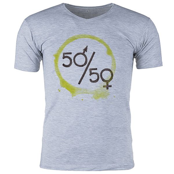 تی شرت مردانه گالری واو طرح پنجاه پنجاه کدCT80302