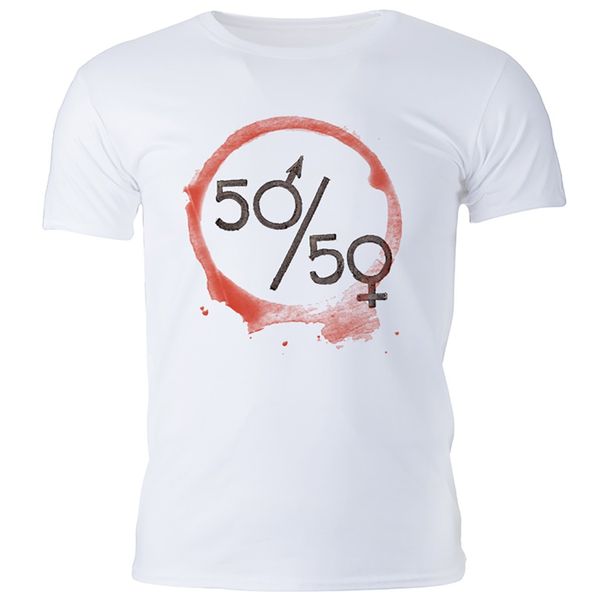 تی شرت مردانه گالری واو طرح پنجاه پنجاه کدCT80303