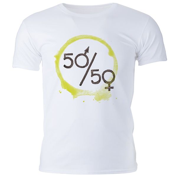 تی شرت مردانه گالری واو طرح پنجاه پنجاه کدCT80302