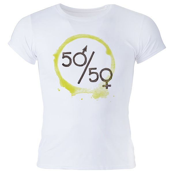 تی شرت زنانه گالری واو طرح پنجاه پنجاه کدCT20302
