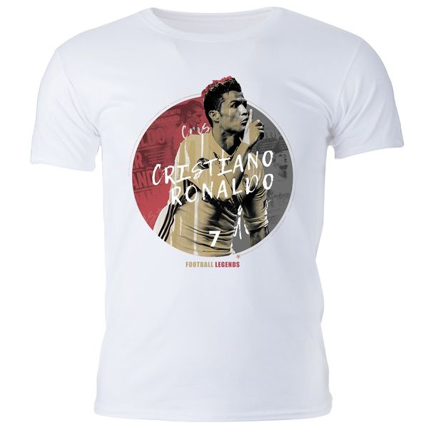تی شرت مردانه گالری واو طرح football legends-Cristiano Ronaldo کد CT10007