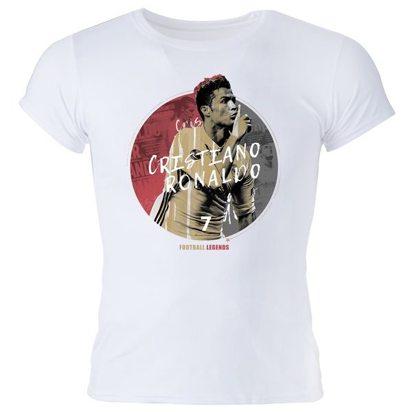 تی شرت زنانه گالری واو طرح football legends-Cristiano Ronaldo کد CT20007