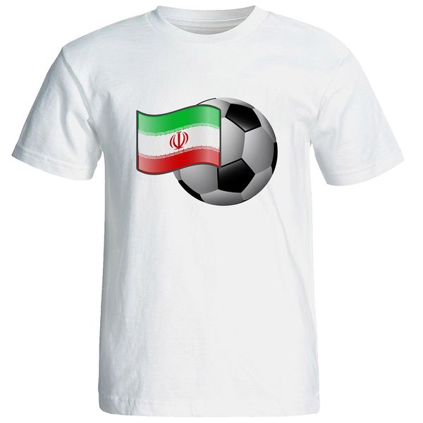 تی شرت آستین کوتاه مردانه شین دیزاین طرح ایران  جام جهانی کد 4580