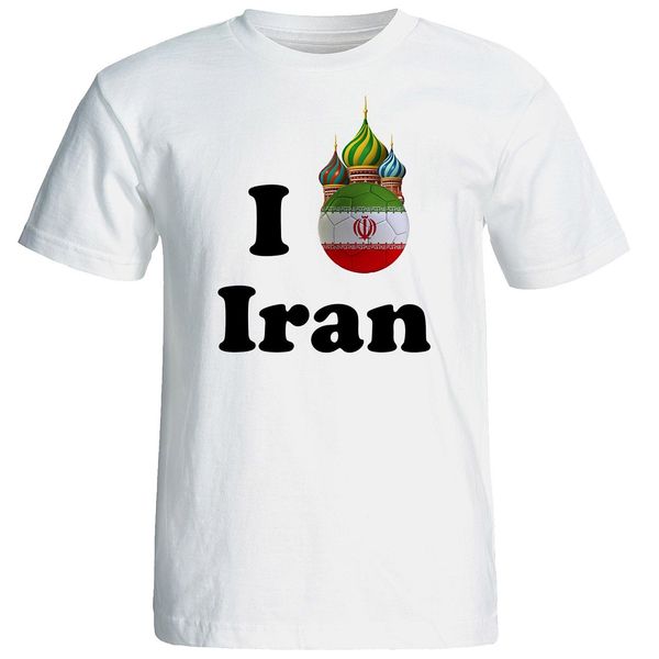 تی شرت آستین کوتاه مردانه شین دیزاین طرح تیم ملی ای لاو ایران مسکو کد 4586
