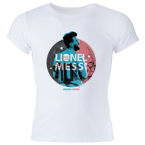 تی شرت زنانه گالری واو طرح لیونل مسی کد CT20012