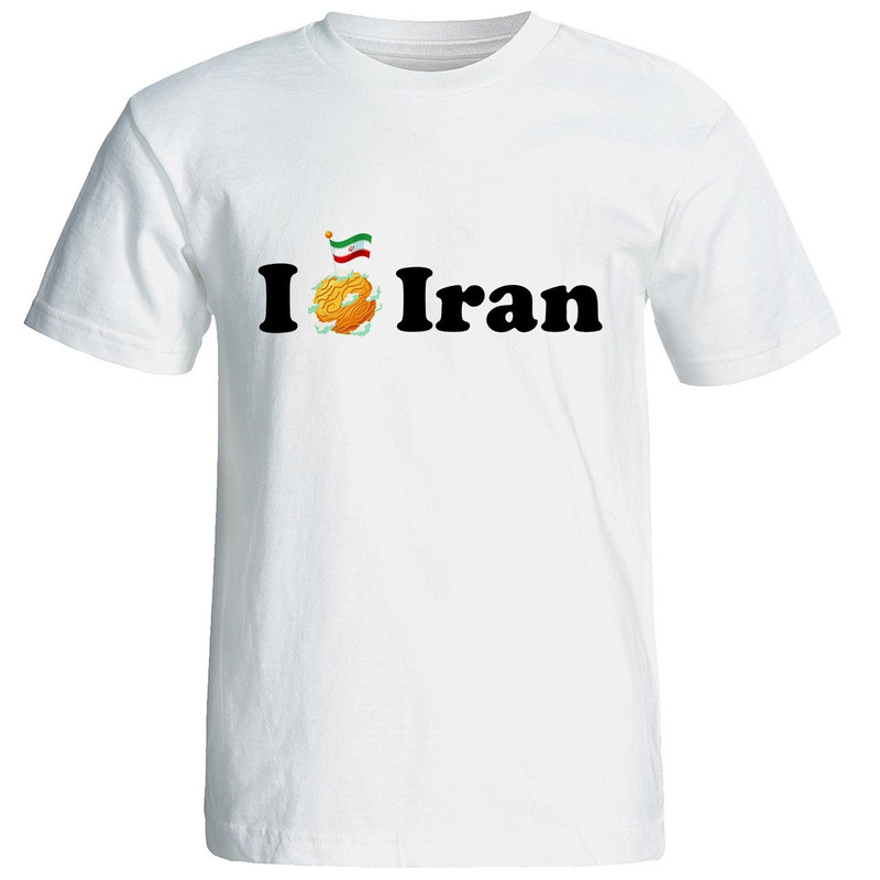 تی شرت آستین کوتاه مردانه شین دیزاین طرح تیم ملی ای لاو ایران کد 4583