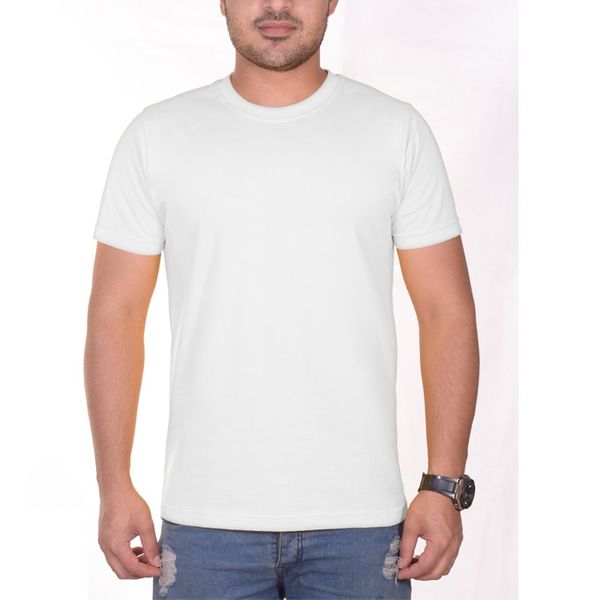 تی شرت مردانه سیمپل مدل sw3-White