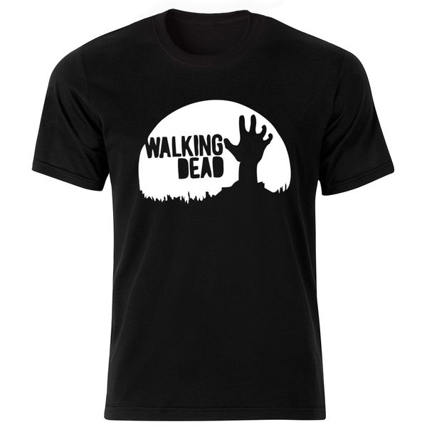 تیشرت آستین کوتاه مردانه بلک اند وایت طرح Walking Dead کد BW6175