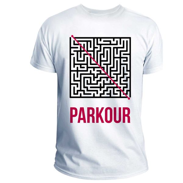 تی شرت انارچاپ طرح پارکور مدل T02006