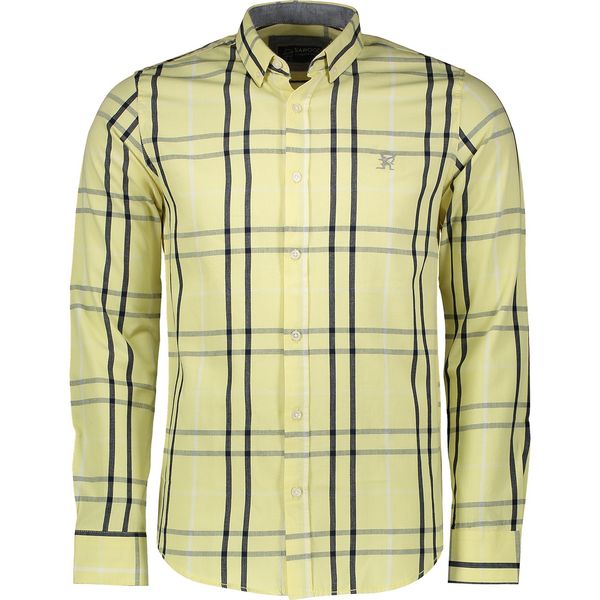 پیراهن مردانه سیاوود مدل SHIRT-SL-32923 C0004 رنگ لیمویی
