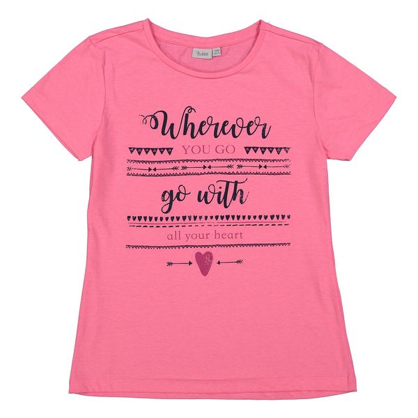 تی شرت نخی یقه گرد دخترانه - بلوکیدز