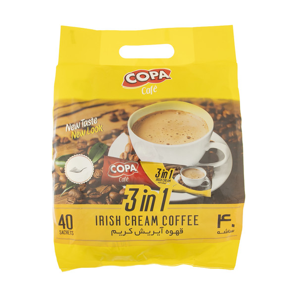 قهوه آیریش کریم کوپا مدل 3in1 بسته 40 عددی