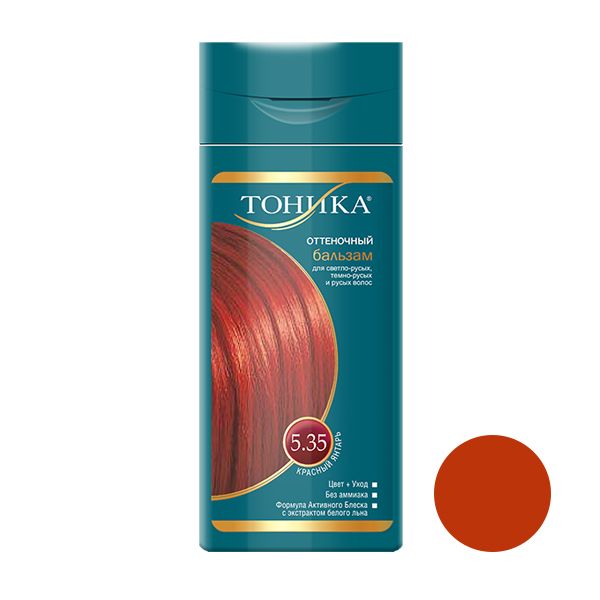 شامپو رنگ مو تونیکا شماره 5.35 حجم 150 میلی لیتر رنگ قرمز کهربایی