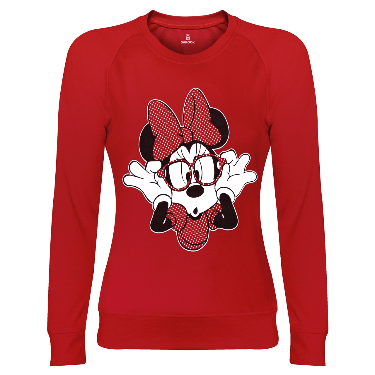 سویشرت زنانه ‏ساروک مدل‏ Minnie Mouse‏ ‏رنگ قرمز