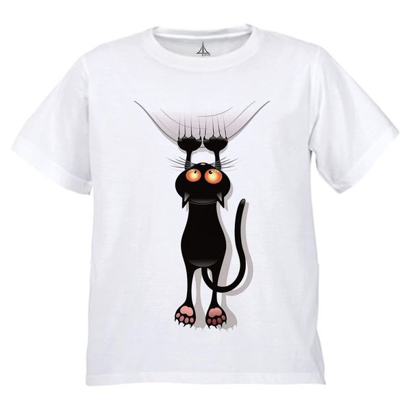 تی شرت پسرانه به رسم طرح گربه کد 9902