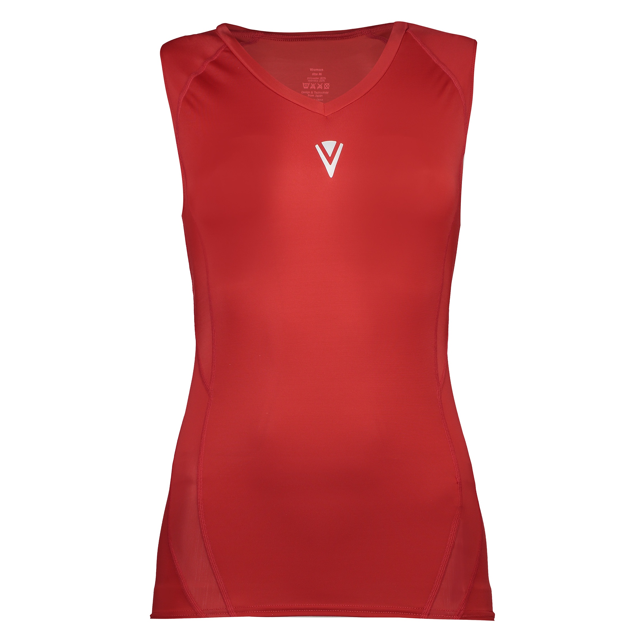 تاپ ورزشی زنانه وی‌ اسکین مدل VSN-1210NT-RED