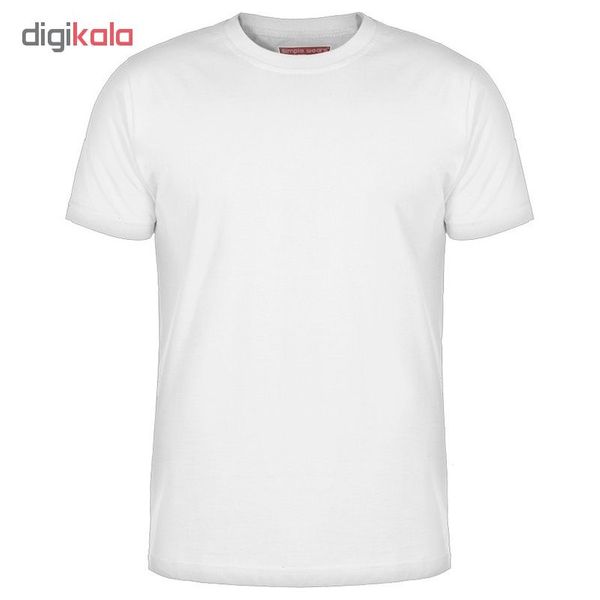 تی شرت آستین کوتاه مردانه کد 7579 رنگ سفید