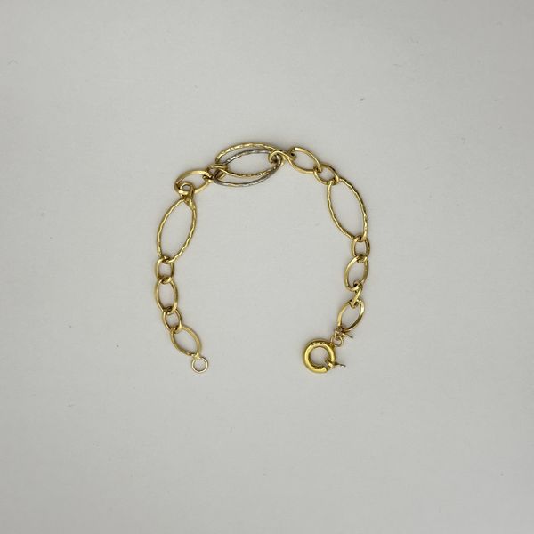 دستبند طلا 18 عیار زنانه مدل D016 طرح زنجیری